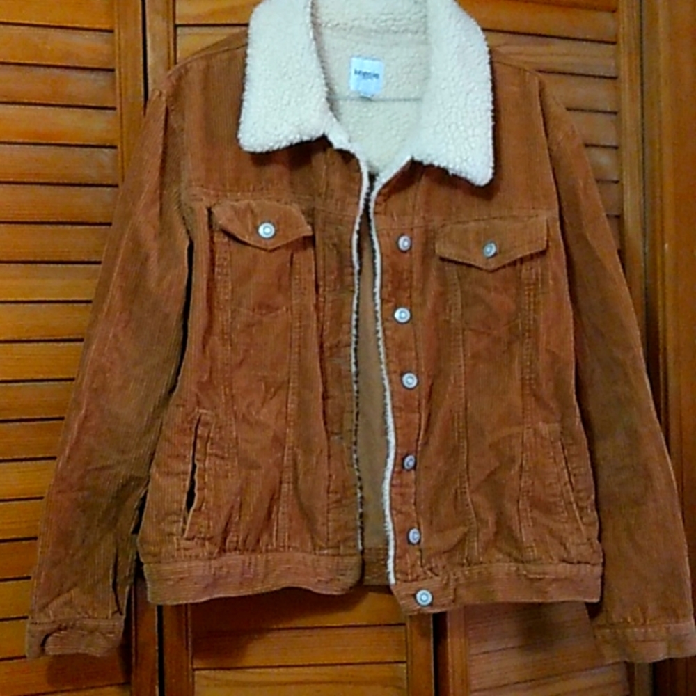 Womens Kensie Jeans Corduroy Sherpa lined jacket